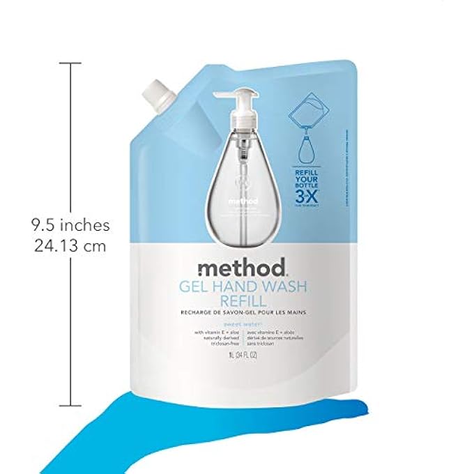 Method GEL HAND SOAP REFILL, SWEET WATER, 34 FL OZ (PACK OF 3) - Image 4